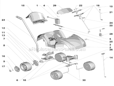 Page A Diagram and Parts List for T3260  Power Wheels Ride-On Cars